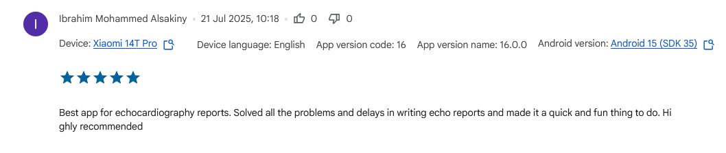This review on Google Play